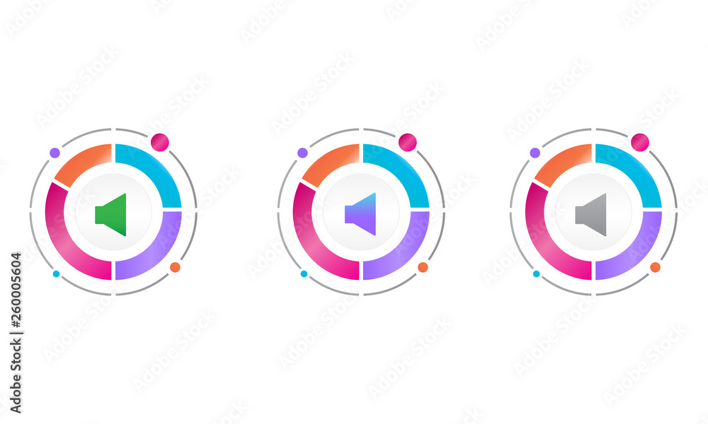 circle diagram with sound icon . vector icon concept circle diagram with sound icon . vector icon concept