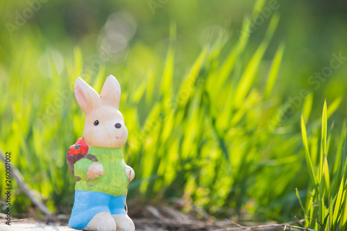 Fototapeta Naklejka Na Ścianę i Meble -  Easter Bunny in the grass