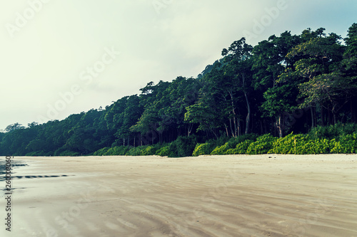 Stunning view of Radhanagar Beach on Havelock Island. photo