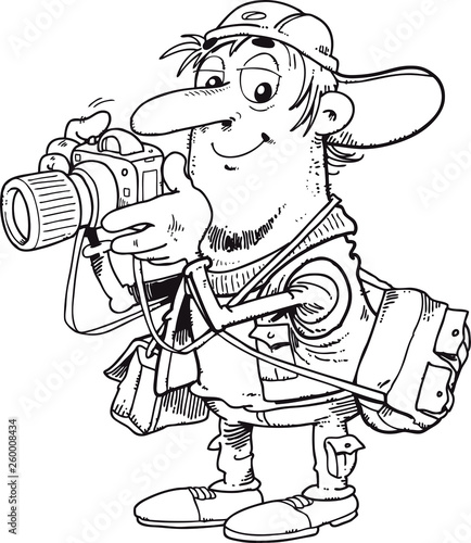 Professional photographer with camera