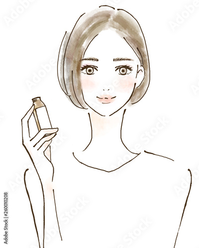 栄養 サプリメント ドリンクを飲む女性 働く 人物イラスト Stock Illustration Adobe Stock