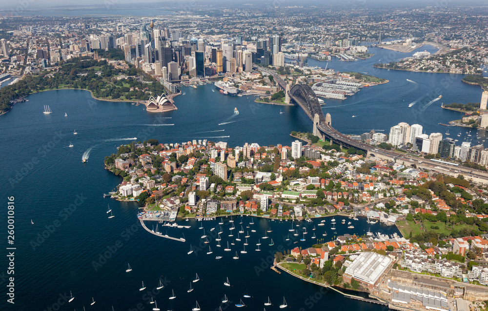 Fototapeta premium Widok z lotu ptaka Sydney CBD - NSW Australia