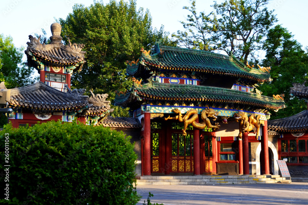 Fototapeta premium Traditional building of old Beijing city, China