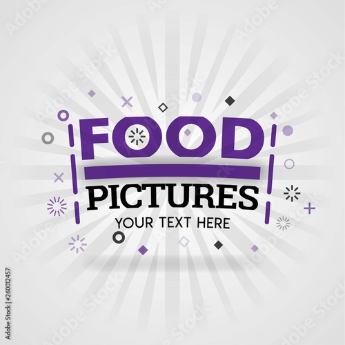 Purple logo for food pictures. for food cover app, booking restaurant, food websites, recipe food, finger food industry, quick and easy recipes, great cookbook. promotion, advertising, marketing