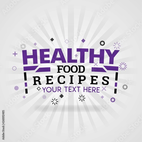 Purple logo for healthy food recipes. for food cover app, booking restaurant, food websites, recipe food, finger food industry, quick and easy recipe, great cookbook. promotion, advertising, marketing