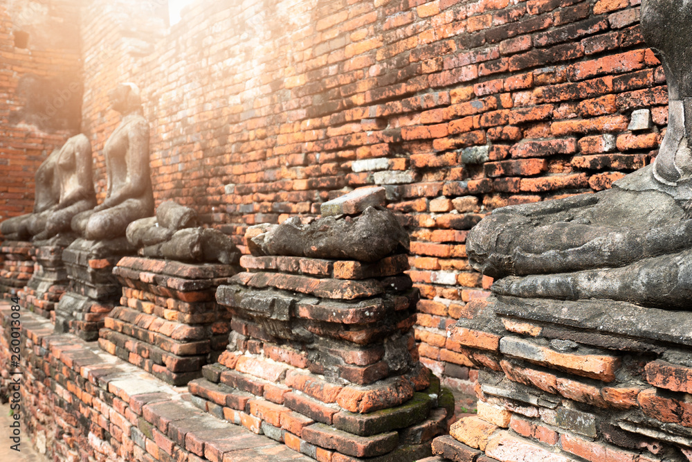 Archaeological Site in Ayutthaya Province in Thailand