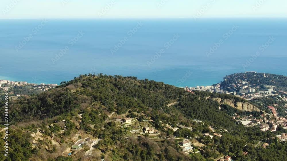 Mountain with background of the ocean Mountain with background of the ocean