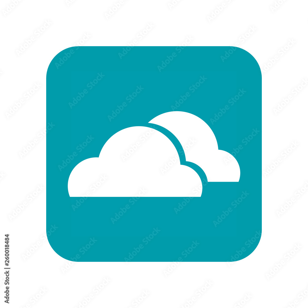 Cloudiness. Weather forecast. Flat icon or sign. Illustration Cloudiness. Weather forecast. Flat icon or sign. Illustration