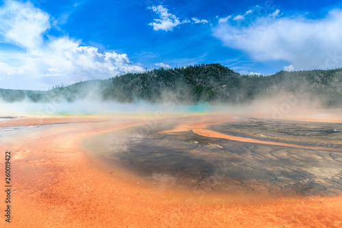 Colourful Grand Prismatic Spring, Yellowstone Park, Wyoming, USA