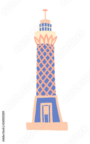 Cairo tower sketch drawing icon