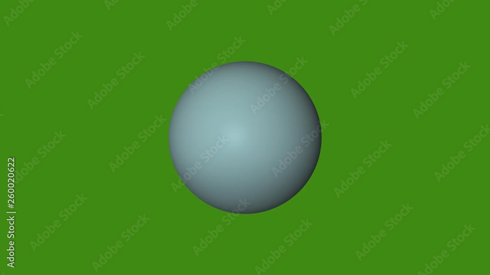 Motion graphic render of planet Uranus set against isolated green screen background. Motion graphic render of planet Uranus set against isolated green screen background.