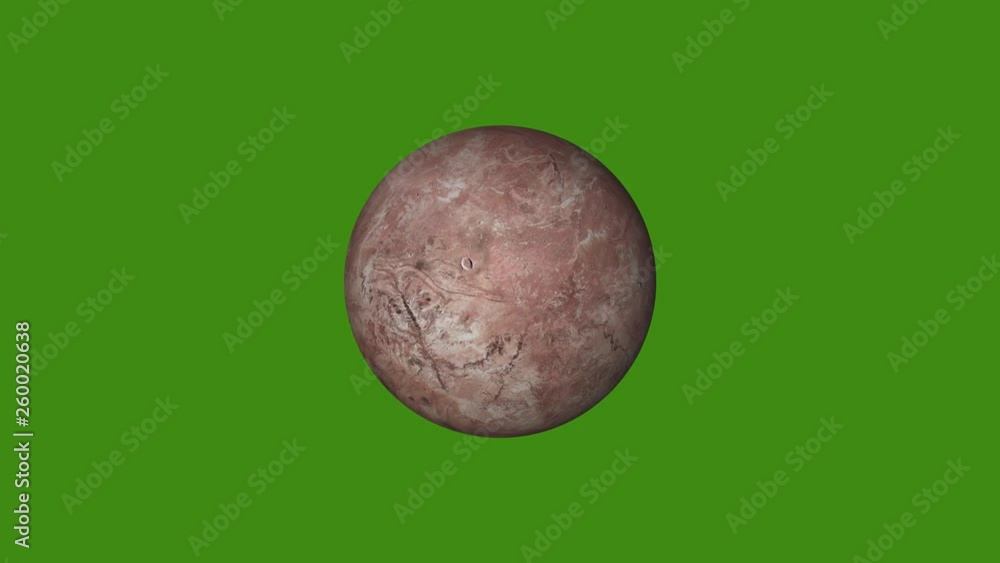 Motion graphic render of spinning dwarf planet Makemake isolated on green screen background. Motion graphic render of spinning dwarf planet Makemake isolated on green screen background.