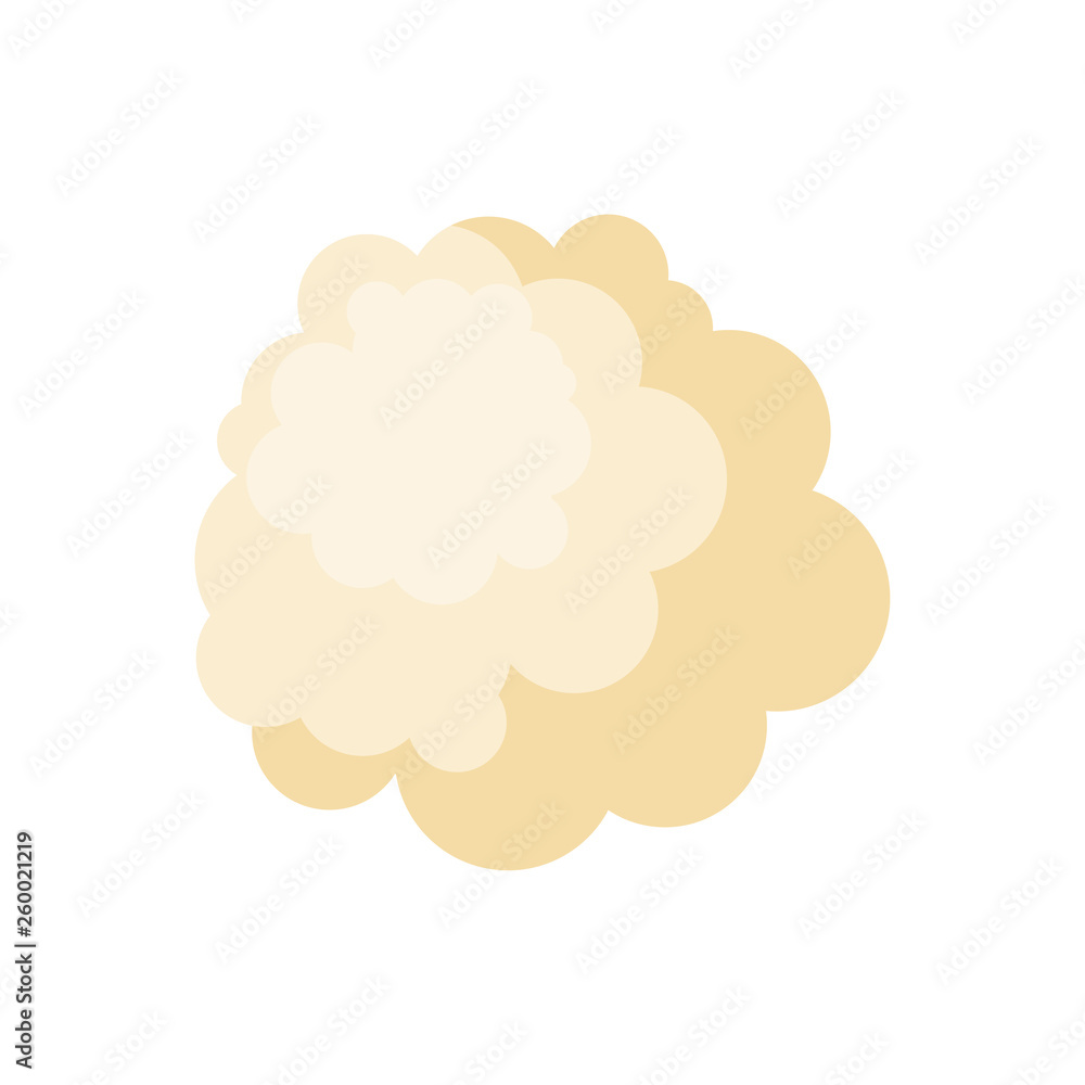 Popcorn isolated. Air corn one. Cartoon style Vector illustration. Popcorn isolated. Air corn one. Cartoon style Vector illustration.