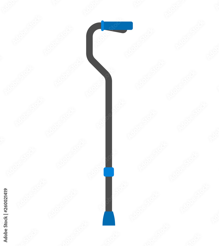 Fototapeta premium walking stick isolated. Cane for pensioners vector