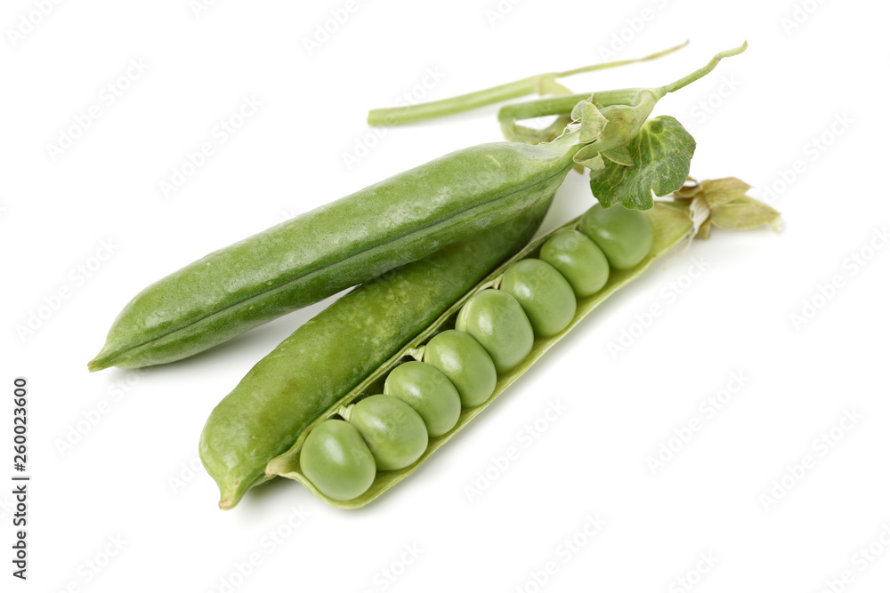 Fresh peas isolated on white background Fresh peas isolated on white background
