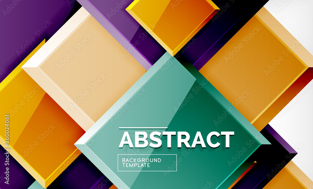 Square abstract background, glossy geometric design Square abstract background, glossy geometric design