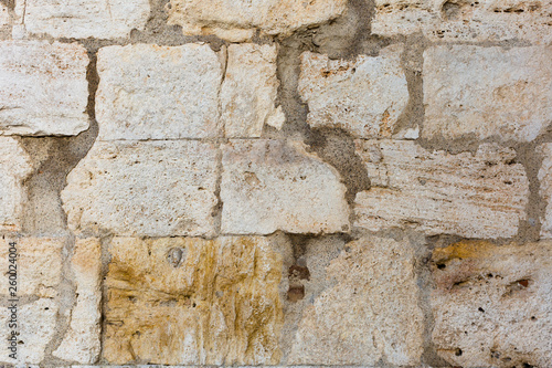 road surface made of natural stone