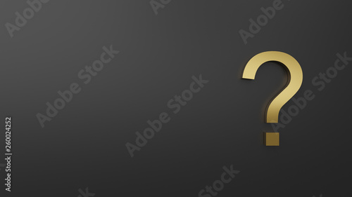 Question Mark Background 3D Rendering