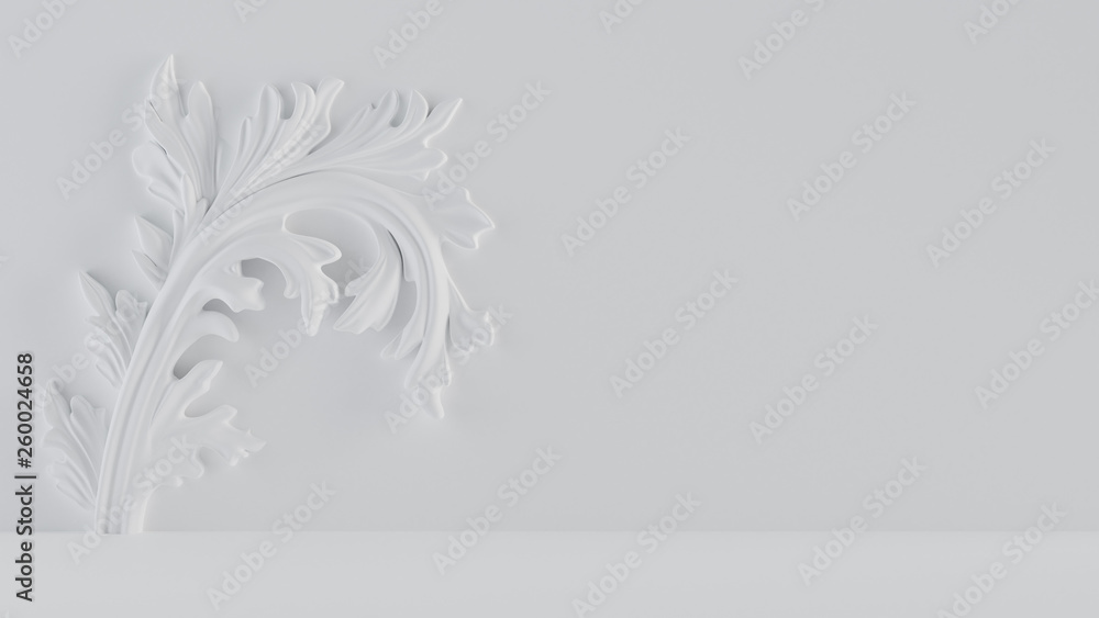 White Art Background 3D Rendering White Art Background 3D Rendering