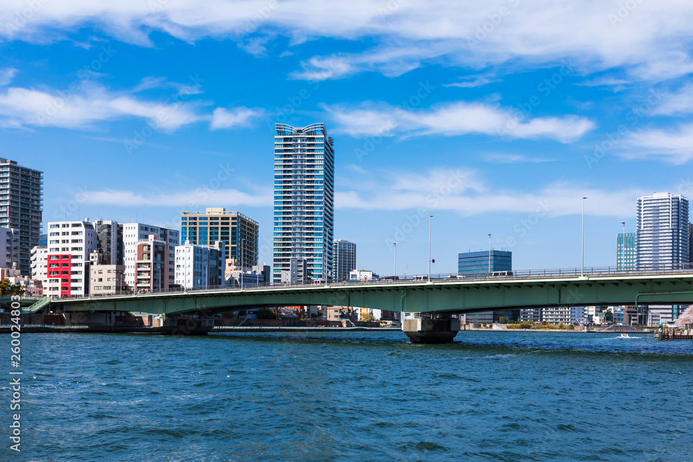 Obraz premium (東京都ー都市風景)ウォーターフロント新川沿いの風景10