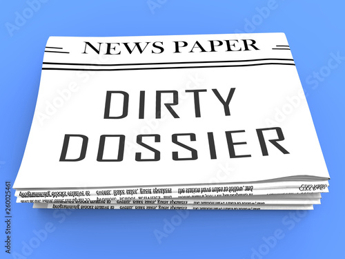 Dirty Dossier Newspaper Containing Political Information On The American President 3d Illustration photo