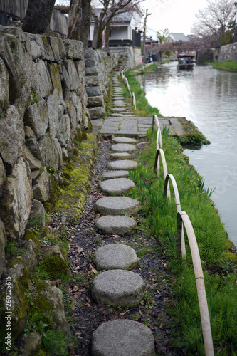 滋賀県近江八幡市の八幡堀の風景
