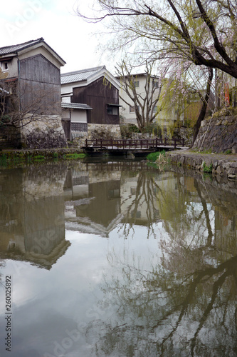 滋賀県近江八幡市の八幡堀の風景