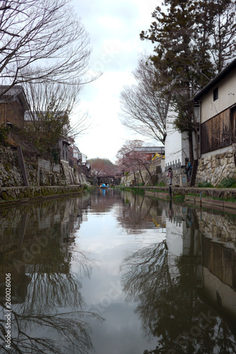 滋賀県近江八幡市の八幡堀の風景