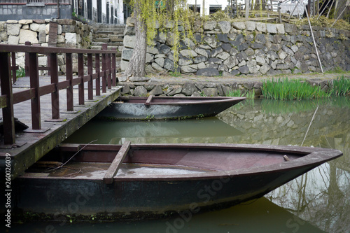 滋賀県近江八幡市の八幡堀の風景