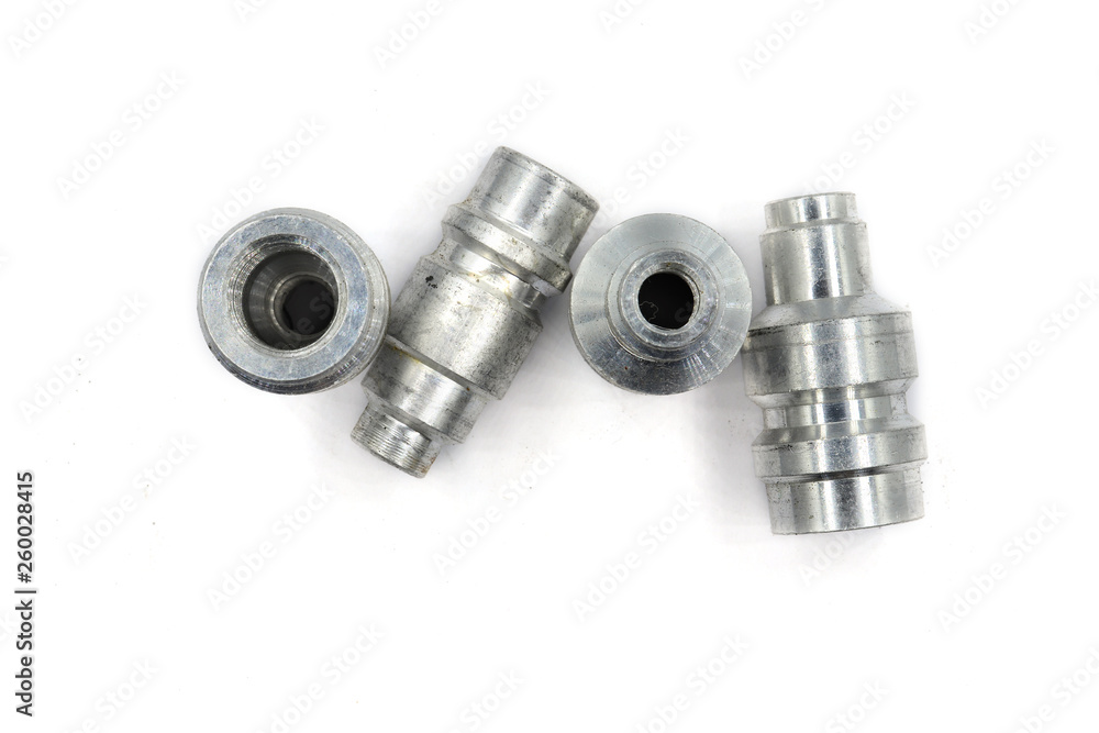Service valves, for air condition parts service outdoor unit, ac parts, isolated on white background Service valves, for air condition parts service outdoor unit, ac parts, isolated on white background
