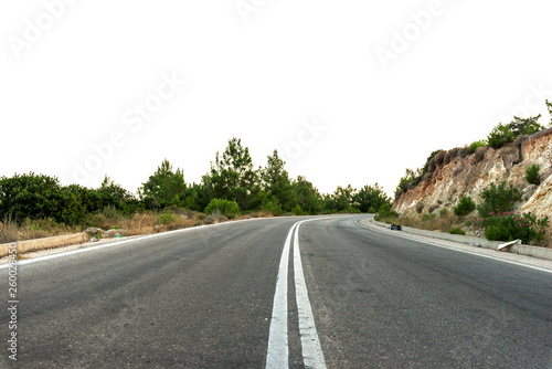 Road with double straitgh line. photo