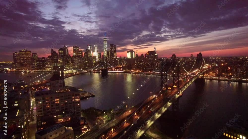 25P descending view of Manhattan over bridge 25P descending view of Manhattan over bridge
