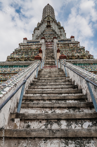 A stupa  prang  of Wat Arun  Temple of Dawn   Bangkok