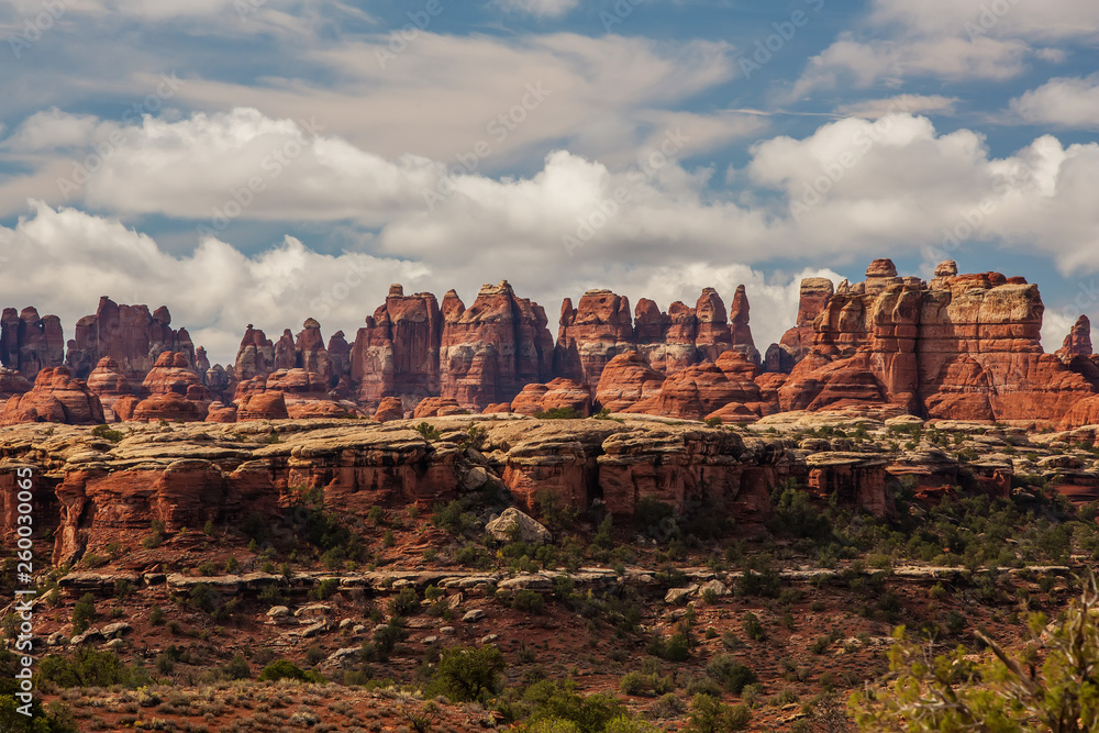 Spectacular landscapes of Canyonlands National park, needles in the sky, in Utah, USA