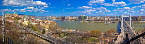 Budapest Danube river waterfront panoramic view © xbrchx