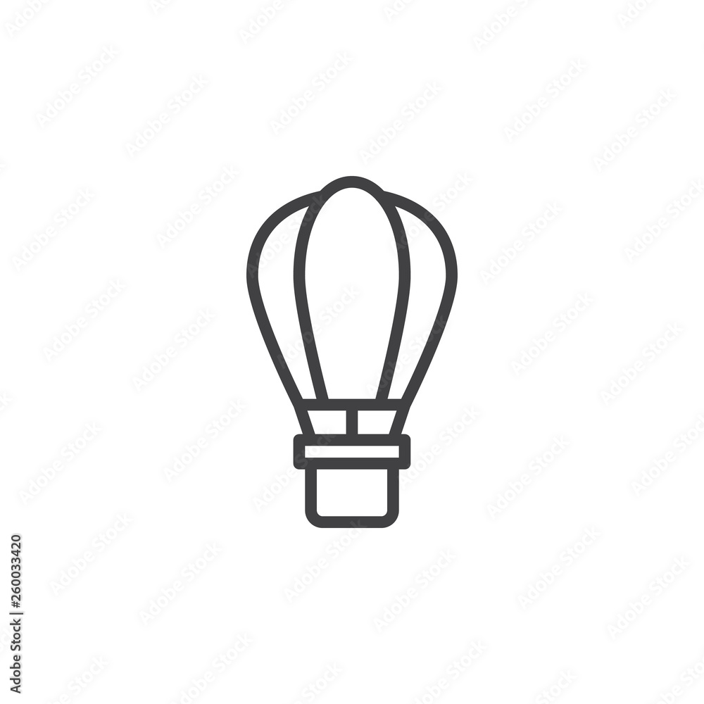 Hot air balloon line icon. linear style sign for mobile concept and web design. Air balloon outline vector icon. Dopshipping symbol, logo illustration. Pixel perfect vector graphics Hot air balloon line icon. linear style sign for mobile concept and web design. Air balloon outline vector icon. Dopshipping symbol, logo illustration. Pixel perfect vector graphics
