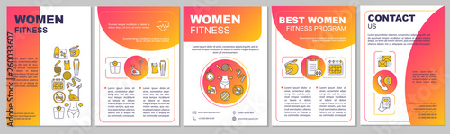 Women fitness brochure template layout