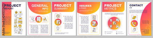 Project report brochure template layout