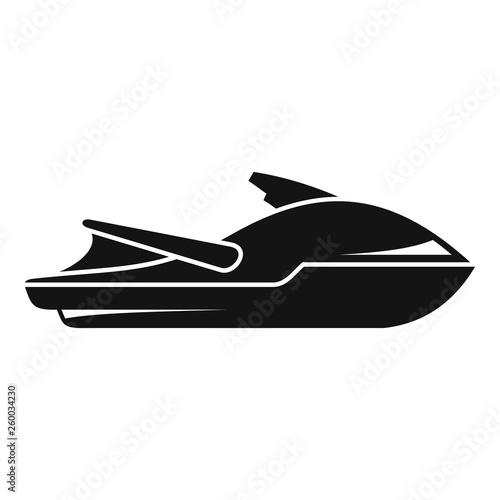 Sport jet ski icon. Simple illustration of sport jet ski vector icon for web design isolated on white background