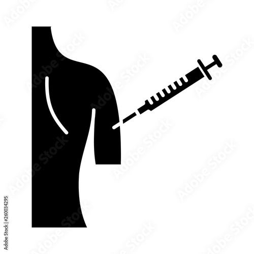 Vaccination glyph icon