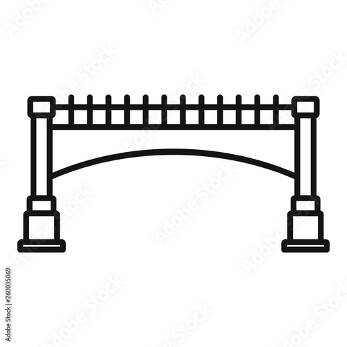 Small bridge icon. Outline small bridge vector icon for web design isolated on white background