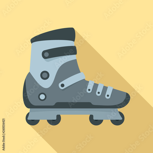Extreme sport inline skates icon. Flat illustration of extreme sport inline skates vector icon for web design
