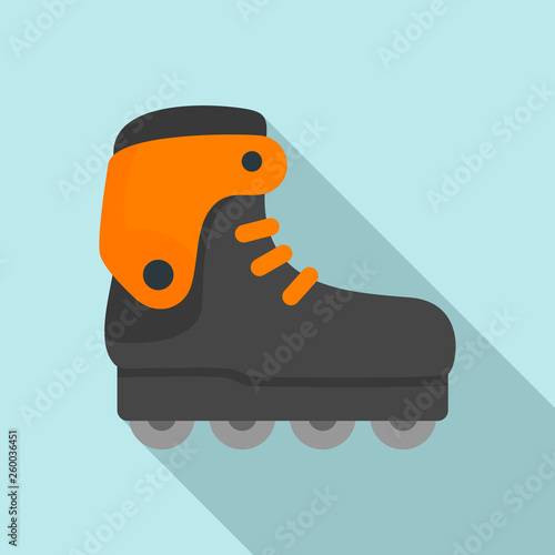 Carbon inline skates icon. Flat illustration of carbon inline skates vector icon for web design