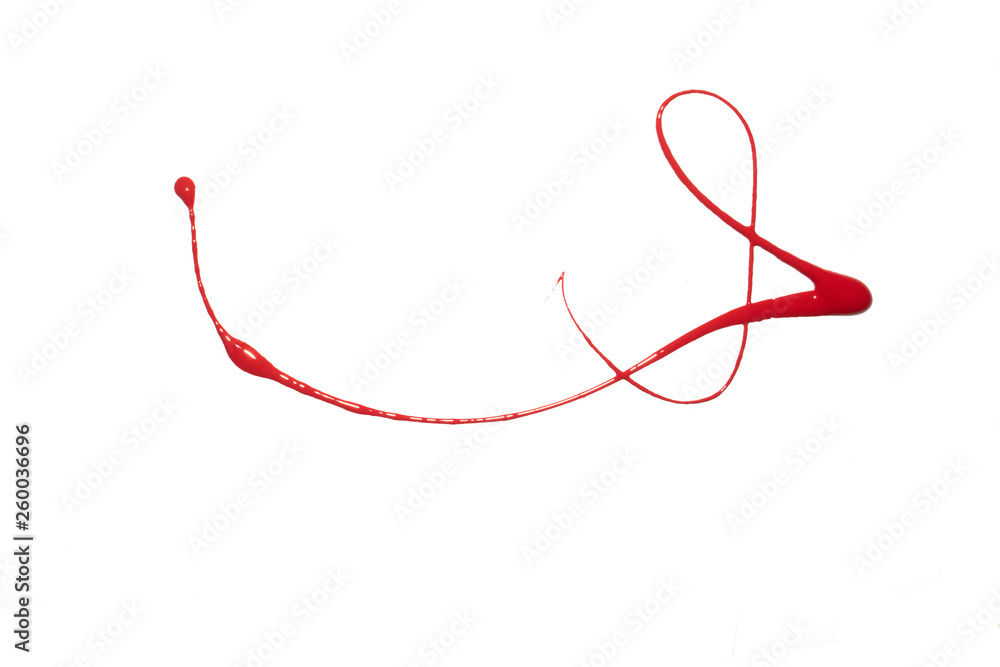 Red Paint Splatter on White Background Red Paint Splatter on White Background