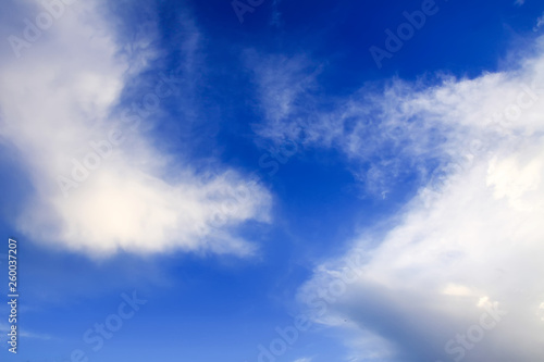 Blue sky with white clouds in summer day