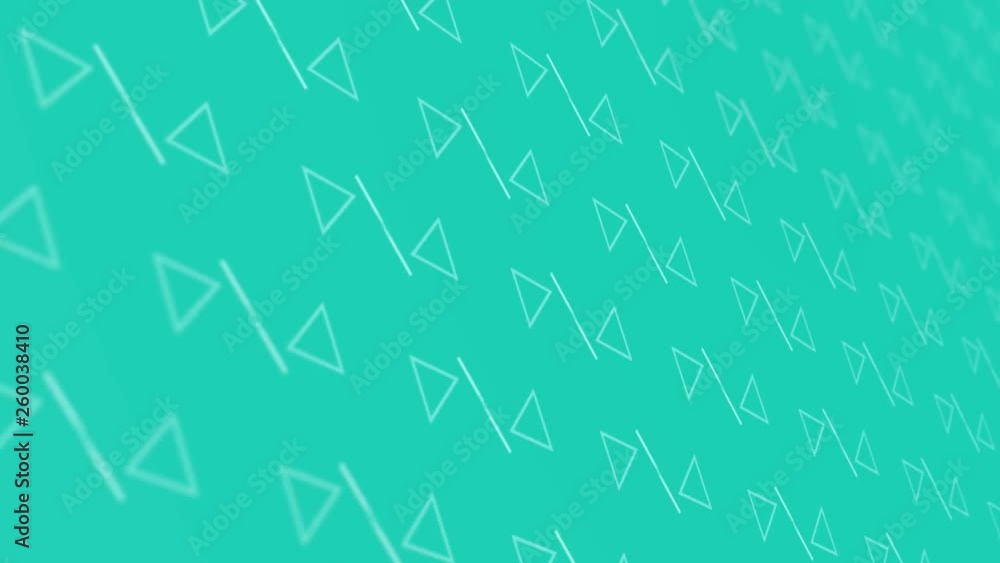 3D animation background with enlarge rotating triangle and moving lines. Blue and white 3D animation background with enlarge rotating triangle and moving lines. Blue and white