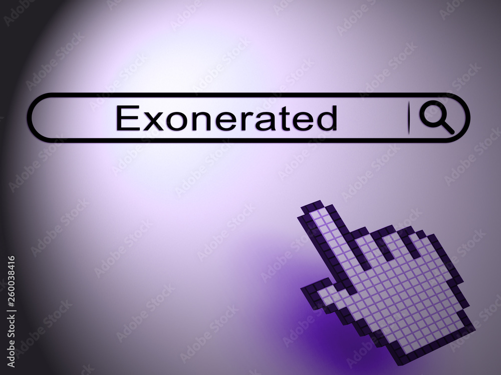 Exonerated Search Showing Criminal Investigation Dismissed Or Defendant Let Off 3d Illustration