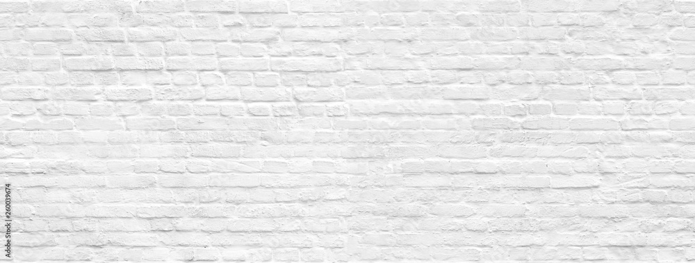 White brick wall background seamless pattern