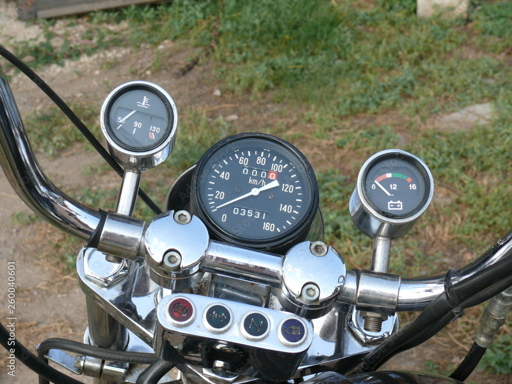 motorcycle dashboard Ural Wolf Stock Photo | Adobe Stock