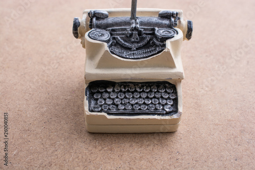 Retro syled tiny typewriter model photo